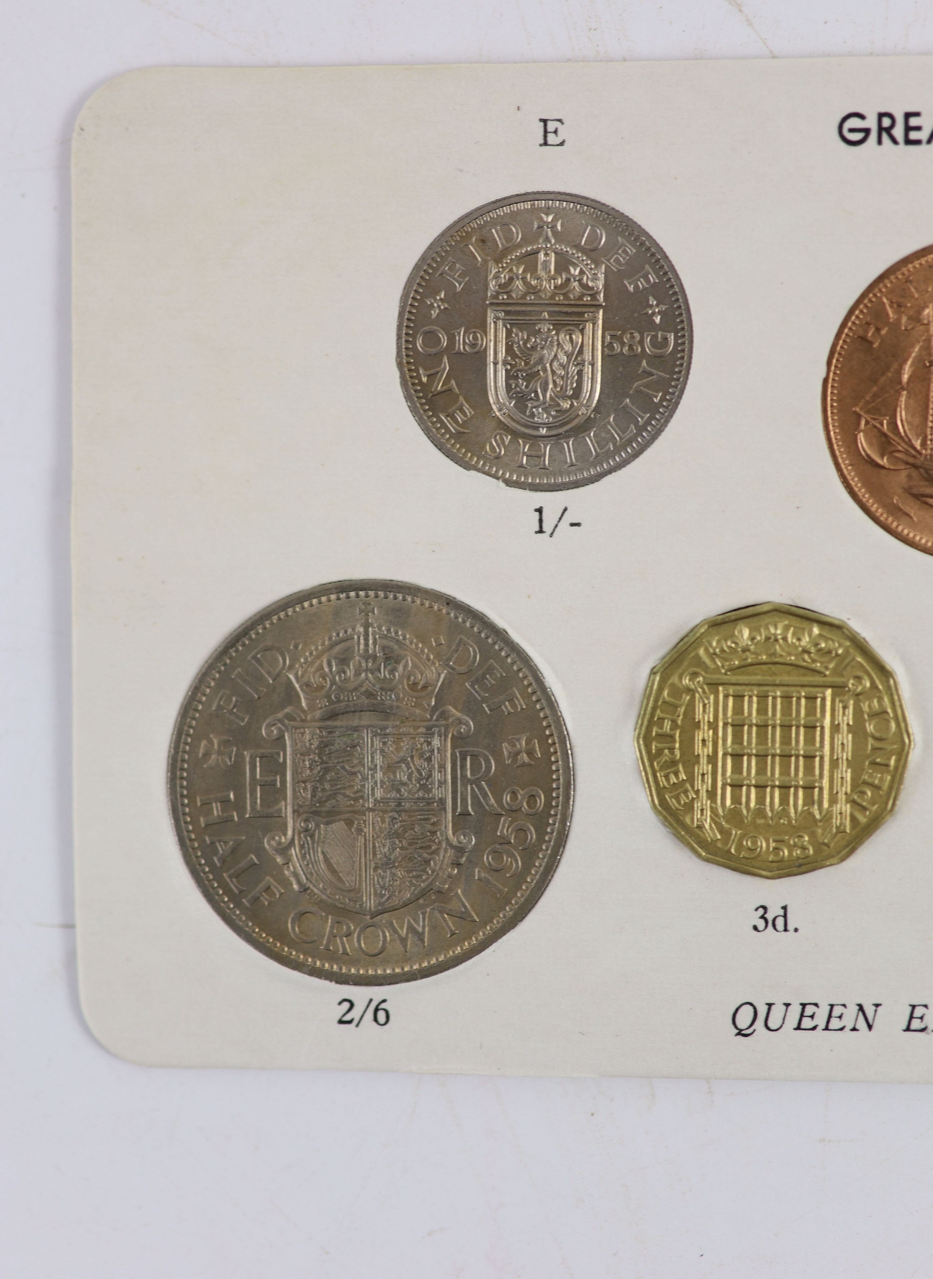 Queen Elizabeth II pre-decimal specimen coin sets for 1953 - 1967, first and second issues, all EF/UNC (15 sets), including 1954, 1957-1959 halfcrowns, florins and shillings, scarce in high grade
